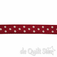Band Stippels Rood/Wit 10mm