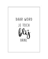 Ansichtkaart - Daar word je toch blij van