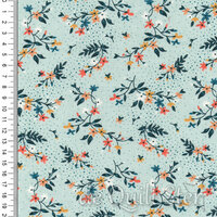 COUPON Cider | Bloemetjes blauw/multi [30642-16] 49x110cm