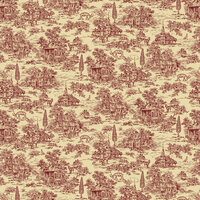 SALE Kim Diehl | Dubbelbreed 274cm Farmhouse Toile Red/Cream [9685]