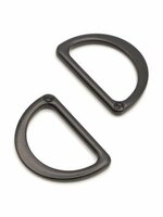 ByAnnie | D-Ring Black Metal 1" / set van 2 [HAR1DRBMTWO]