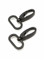 ByAnnie | Swivel Hooks Black Metal 1" / set van 2 [HAR1SWBMTWO]