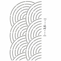 Quilt Sjabloon Baptist Fan 3,5inch [1009]