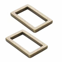 ByAnnie | Recktangle Ring Flat Antique Brass 1" / set van 2 [HAR1RRABTWO]