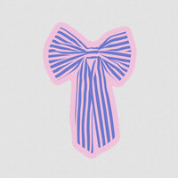 Kadostickers | Big Bow Light Fuchsia + Cornflower - 10stuks