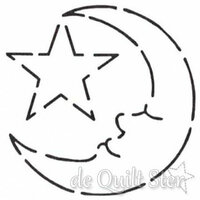Quilt Sjabloon Blok 4,5inch [HW92] Moon &amp; Star