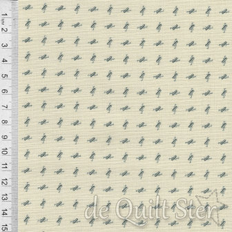 COUPON Concrete | klein werkje zand/blauw [8392-0588] 65x110cm