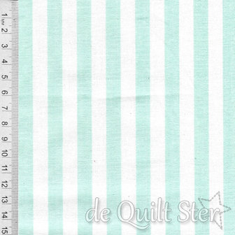 COUPON Wovens | Streep 3/8inch mint/wit [12405-11] 130x110cm
