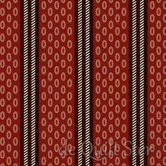 COUPON Chesapeake | Oval Stripe red [9333NR] 34x110cm