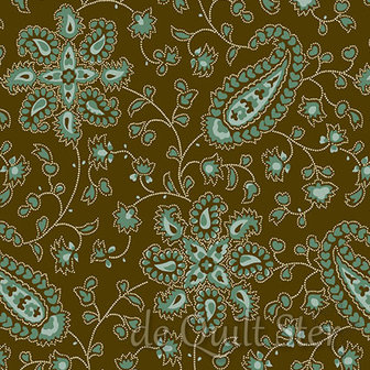 COUPON Chesapeake | Paisley teal [9325LG] 100x110cm