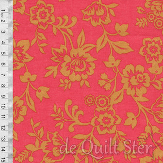 COUPON Let it Grow | dusty pink/mosterd [0547-0530] 97x110cm
