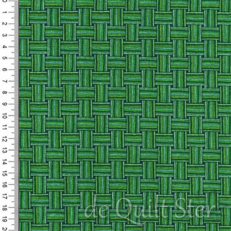 COUPON Under the Sun | Vlechtwerk groen [6932-40] 55x110cm