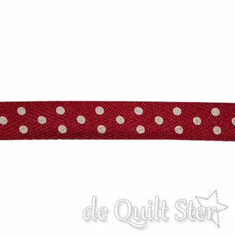 Band Stippels Rood/Wit 10mm