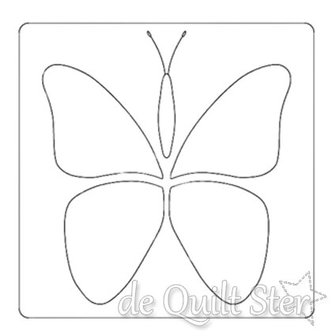 Laundry Basket Quilts Stencil Butterfly 25cm