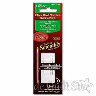 Clover Black Gold Needles | Quilting #9 [4980]