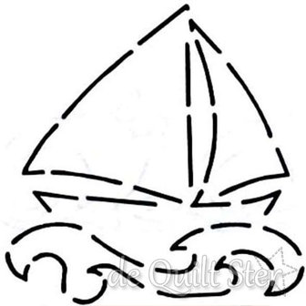 Quilt Sjabloon Blok 5inch [HW90] Dream Boat