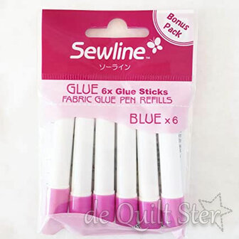 Sewline Glue Pen Refills 6-pack (Lijmstift navulling) Blauw [FAB50063]