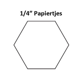 Hexagon 1/4inch - Papiertjes