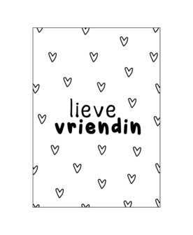 Ansichtkaart - Lieve vriendin