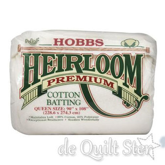 Hobbs Heirloom 80/20 Fusible Cotton Batting Queen 90x108