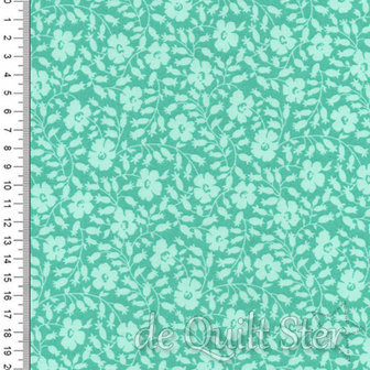 COUPON Flowers For Freya | Blender Aqua [23333-14] 110x110cm
