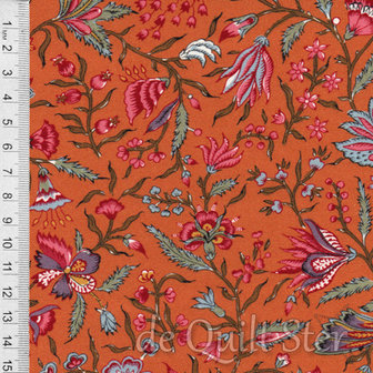 Antique Textiles Company | Chintz Provence Orange [4023]