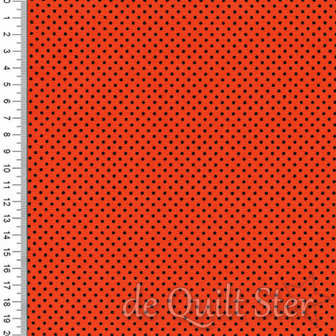 COUPON Holiday Essentials | Halloween Dots oranje/zwart [20737-16] 32x110cm