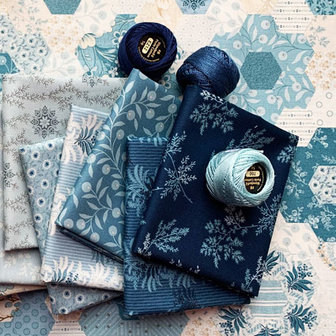 COUPON Bluebird | Linen & Lace Glacier [9772LB] 115x110cm