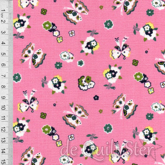 COUPON Liberty of London | Fluttering Floral Roze [5944A] 67x110cm