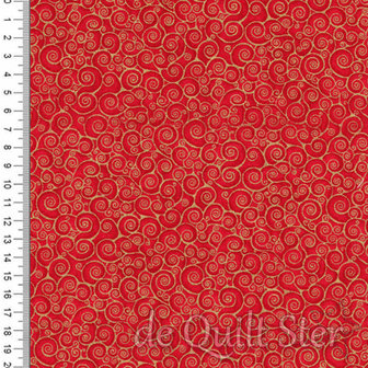 Classic Christmas Foliage| Rhapsody Scroll Red [2182R]