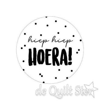 Sluitstickers | Hiep Hiep Hoera - 10stuks