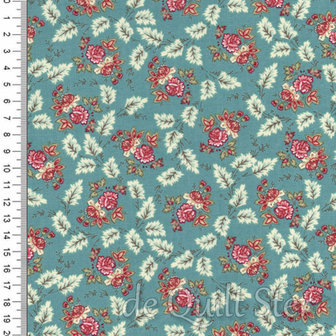 Lille| Floral Leaf Teal [2763-77]