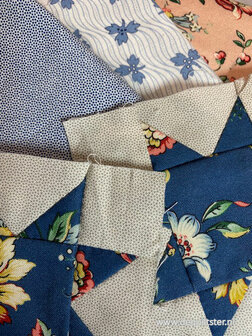 Sneak Peak van de quilt en de gebruikte stoffen