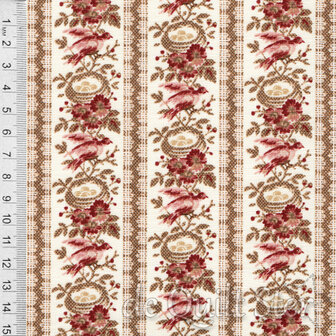 The Fox Homestead | Bird & Nest Stripe Cream Pink [2960-32]
