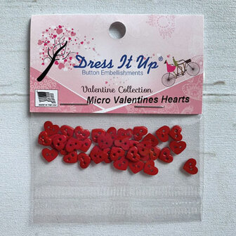 Dress It Up | Micro Mini Hearts Valentine Red [8102]