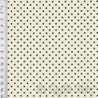 COUPON Petite Basics | Dots creme/donkerbruin [88190-2-23] 49x110cm