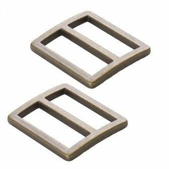 ByAnnie | Sliders Widemouth Antique Brass 1&quot; / set van 2 [HAR1SLABTWO]