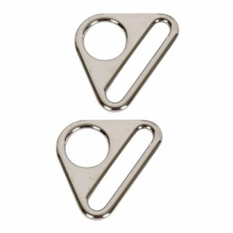 ByAnnie | Triangle Rings Nickel 1&quot; / set van 2 [HAR1TRNTWO]