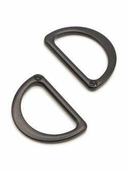 ByAnnie | D-Ring Black Metal 1&quot; / set van 2 [HAR1DRBMTWO]