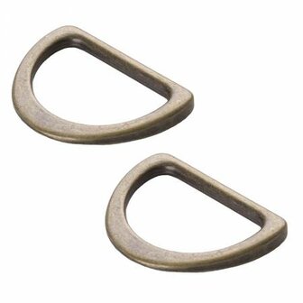 ByAnnie | D-Ring Antique Brass 1&quot; / set van 2 [HAR1DRABTWO]