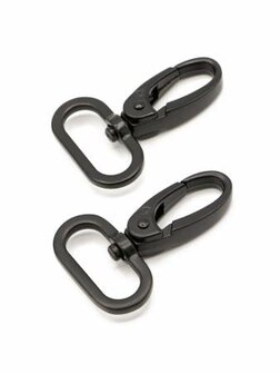 ByAnnie | Swivel Hooks Black Metal 1&quot; / set van 2 [HAR1SWBMTWO]