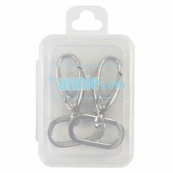 ByAnnie | Swivel Hooks Nickel 1&quot; / set van 2 [HAR1SWNTWO]