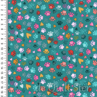 Whiskers | Pawsome Prints Teal [010T]