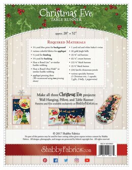 Shabby Fabrics | Patroon &#039;Christmas Eve Table Runner&#039; *VERWACHT MEDIO NOV&#039;25*