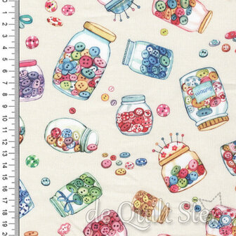 Sew Pretty | Button Jars Cream [12159]