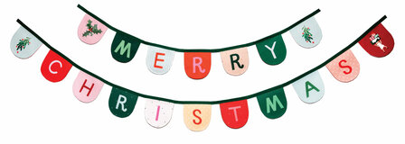 Kerstpanel | Tiny Christmas - Bunting (Vlaggenlijn) [37138-11]