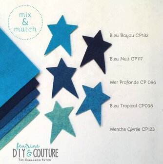 Cinnamon Patch Vilt Diepzee Blauw [096]