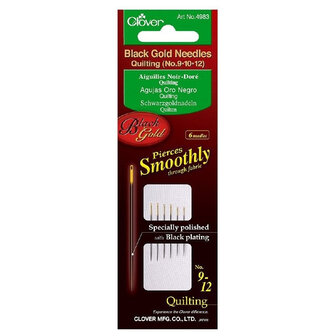 Clover Black Gold Needles - Quilting Assorti #9 #10 #12 [4983]