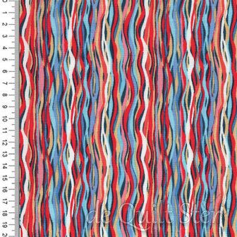 Deep Blue Sea | Wave Stripe Dark Blue [144B8]