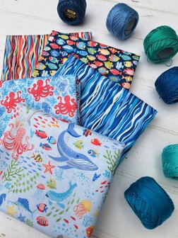 Deep Blue Sea | Octopus Light Blue [140B2]